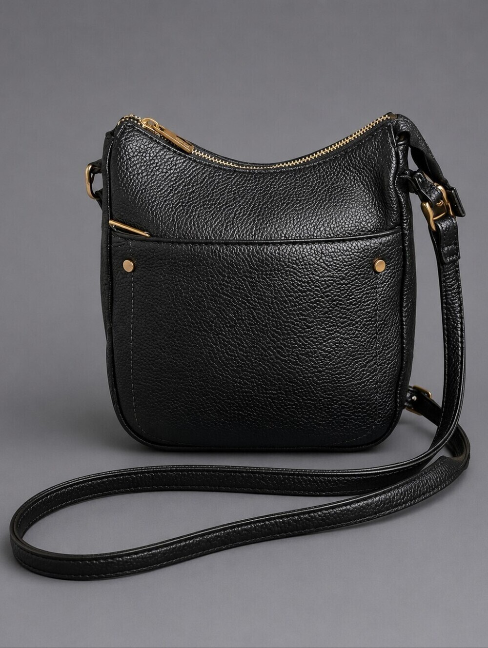 3/$30 A NEW DAY Black Faux Leather Crossbody Hobo Bag